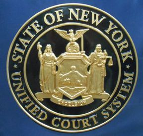 New York Unified Courts System<br>15"Butyrate Bronze Ox Wall Seal